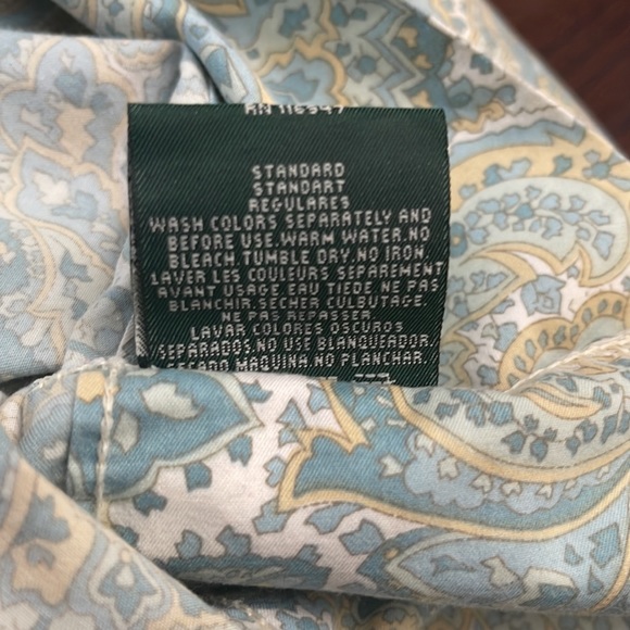 Lauren Ralph Lauren 1 pillow case Paisley Floral - Picture 3 of 3